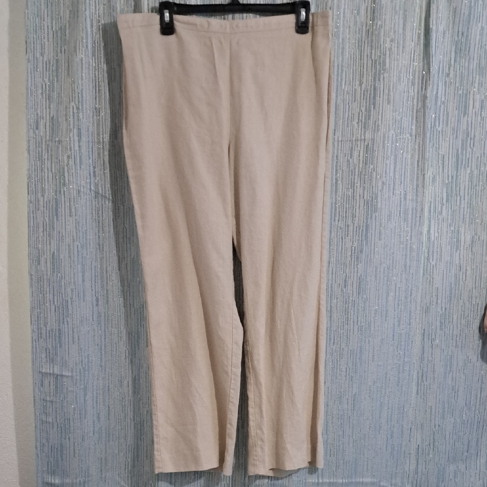 Chico's Cream Elastic-Waist Pants